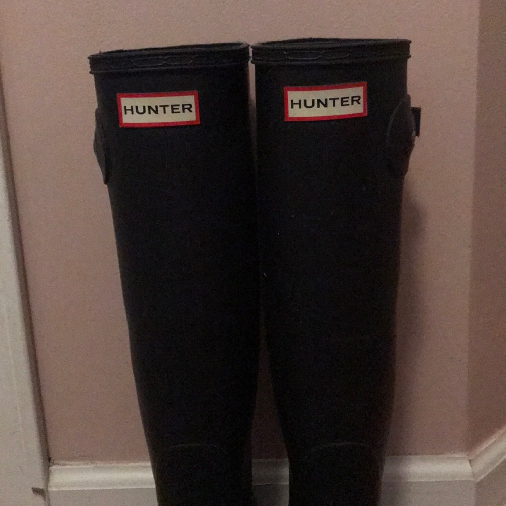 Tall Navy Blue original Hunter Rain Boots